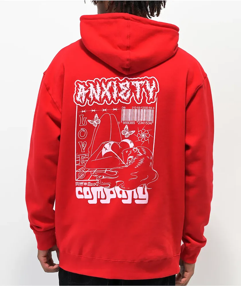 The Artist Collective Artist Collective Anxiety Red Hoodie
