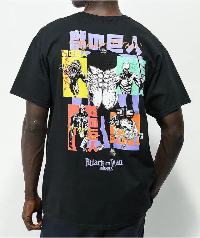 Attack On Titan Colorblock Black T-Shirt | Arden Fair