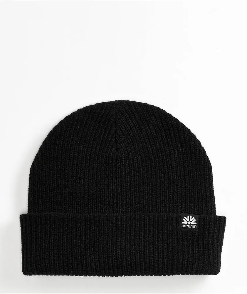 Autumn Simple Black Beanie Hamilton Place
