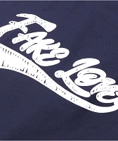 BTS Varsity Fake Love Navy Blue Tote Bag | Arden Fair