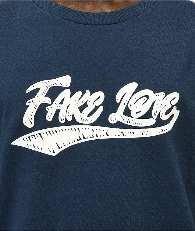 BTS Varsity Fake Love Navy T-Shirt at Hamilton Place in