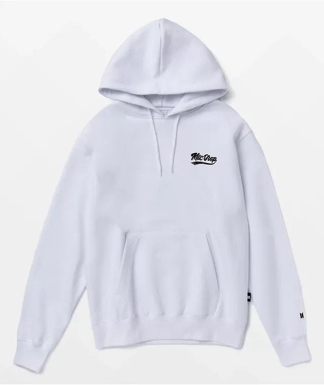 アイドル BTS MIC DROP HOODIE sizeL BTS Varsity Mic Drop White Hoodie | Arden Fair