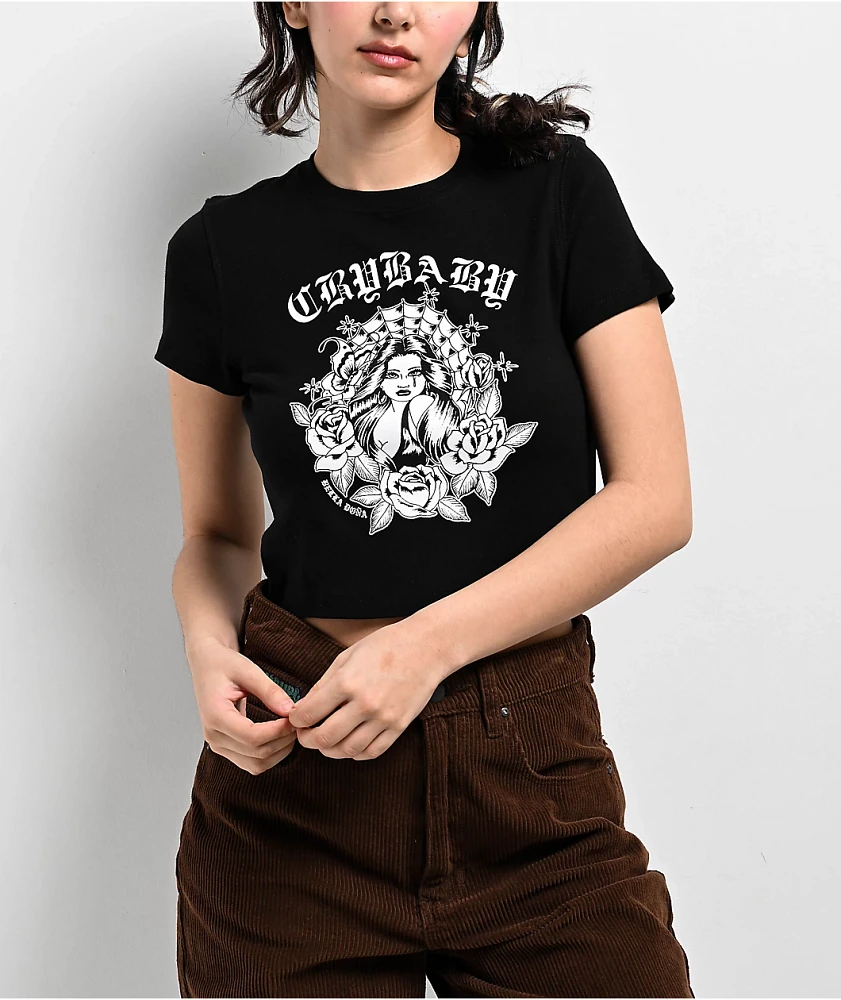 Bella Dona Crybaby Black Crop T-Shirt at CoolSprings Galleria in