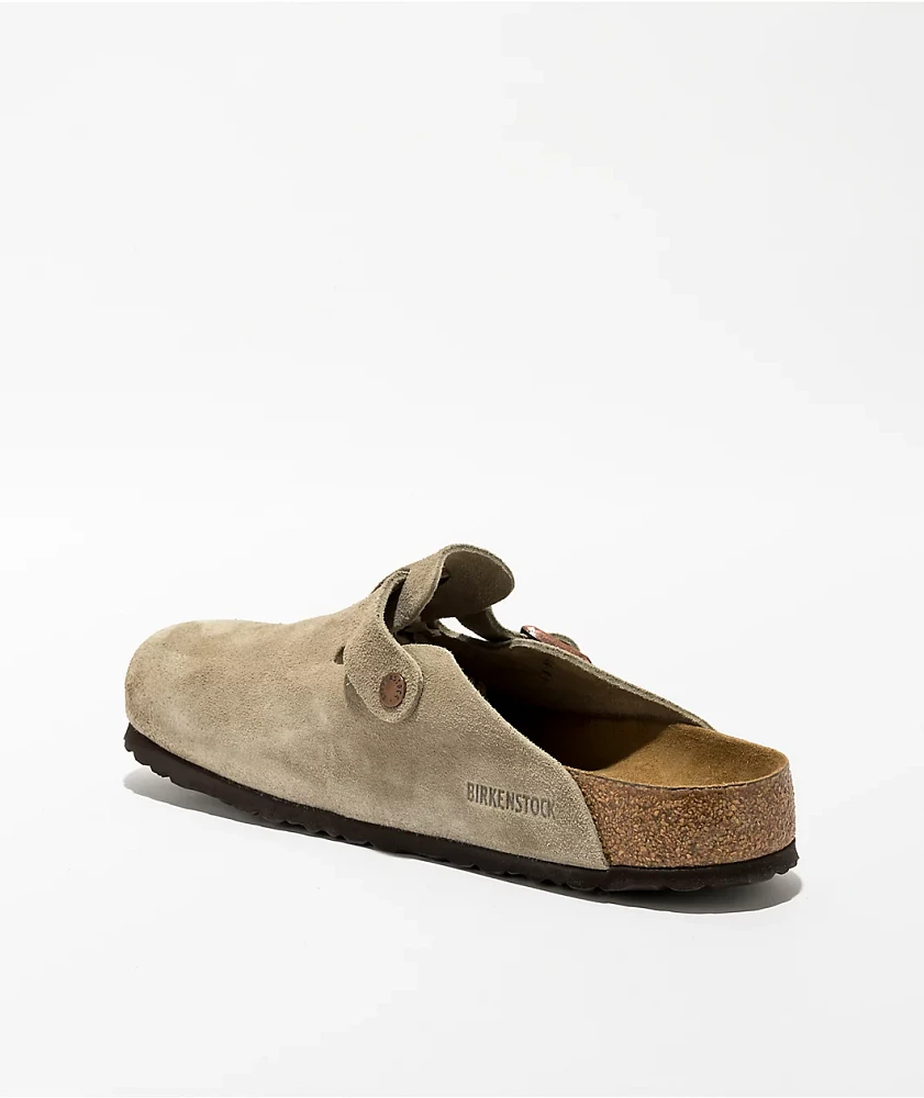 Birkenstock Boston Soft Footbed Taupe Clogs | Arden Fair