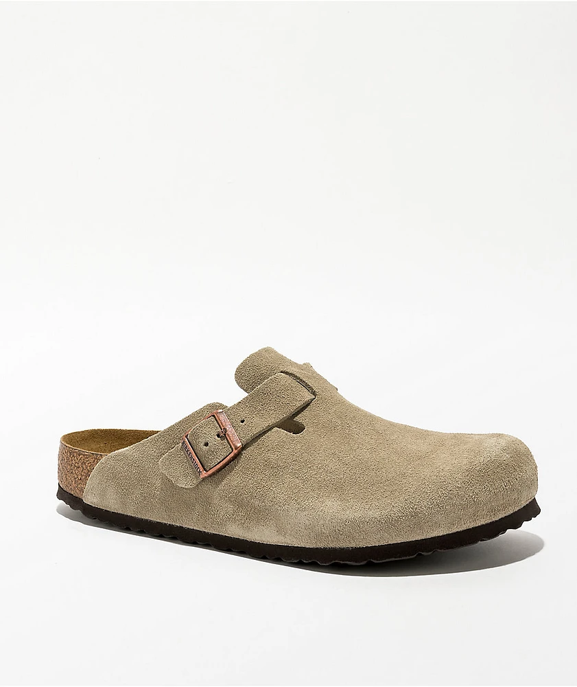 Birkenstock Boston Soft Footbed Taupe Clogs | MainPlace Mall