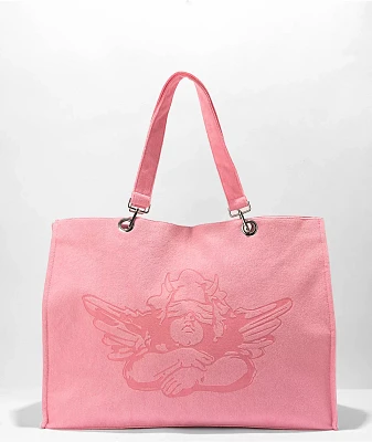 Claire's Furry Pink Crossbody Tote Bag | Liberty Center