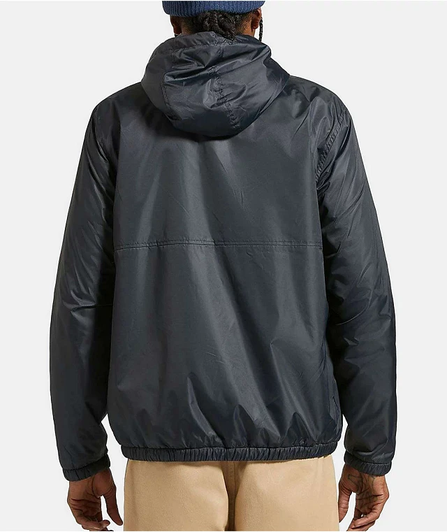 Brixton Claxton Parsons Arctic Fleece Lined Black Windbreaker