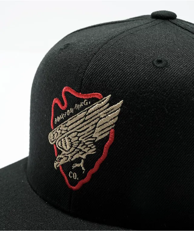 Brixton Cleburne Black Snapback Hat Hamilton Place