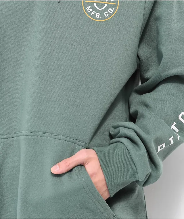 Brixton Crest Forest Green Hoodie CoolSprings Galleria