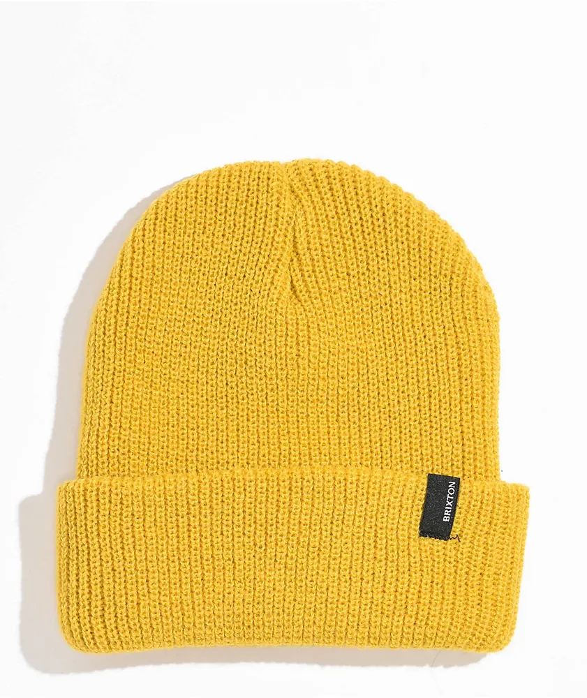 Brixton heist cheap beanie mustard