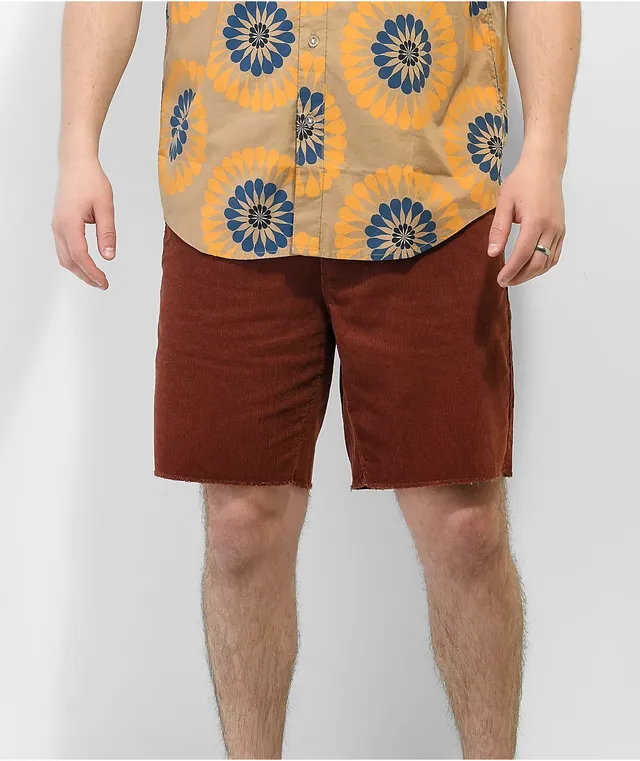 Brixton Madrid II Maroon Corduroy Shorts Pueblo Mall