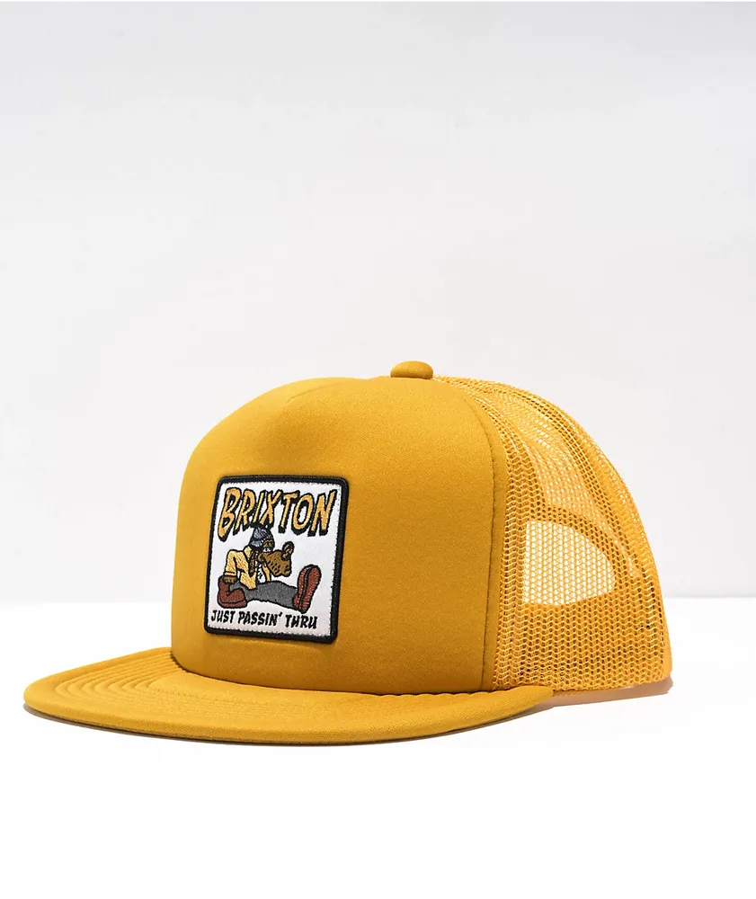 Brixton Passin Thru Yellow Trucker Hat CoolSprings Galleria