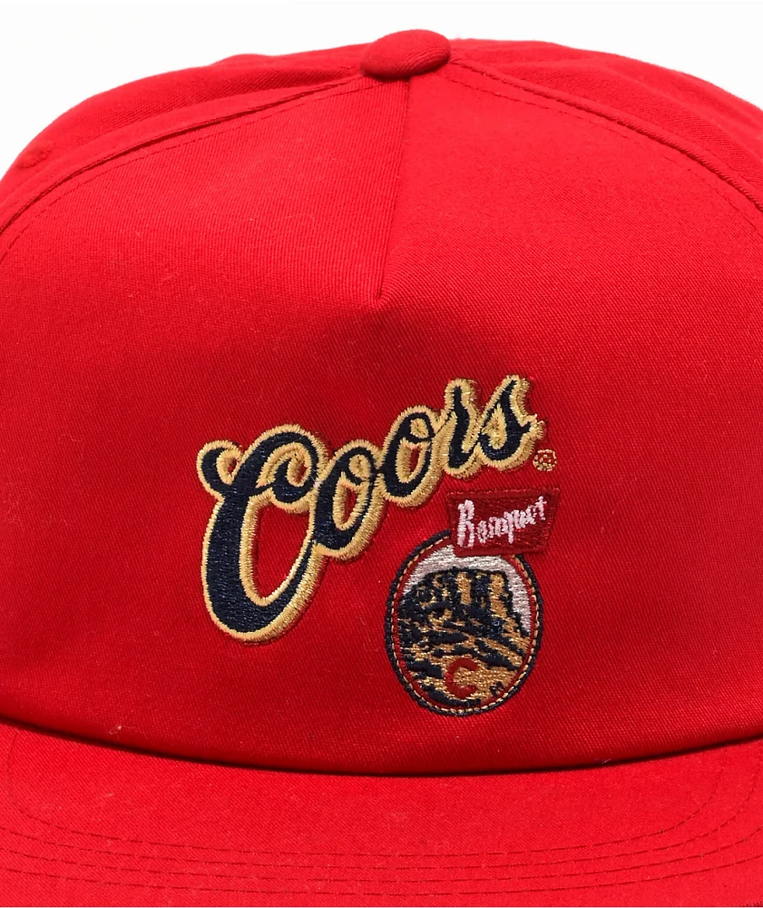 Brixton x Coors Banquet Hops Red Snapback Hat | MainPlace Mall