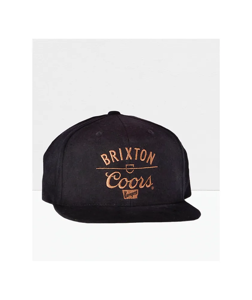 Brixton x Coors Labor Black Snapback Hat Hamilton Place