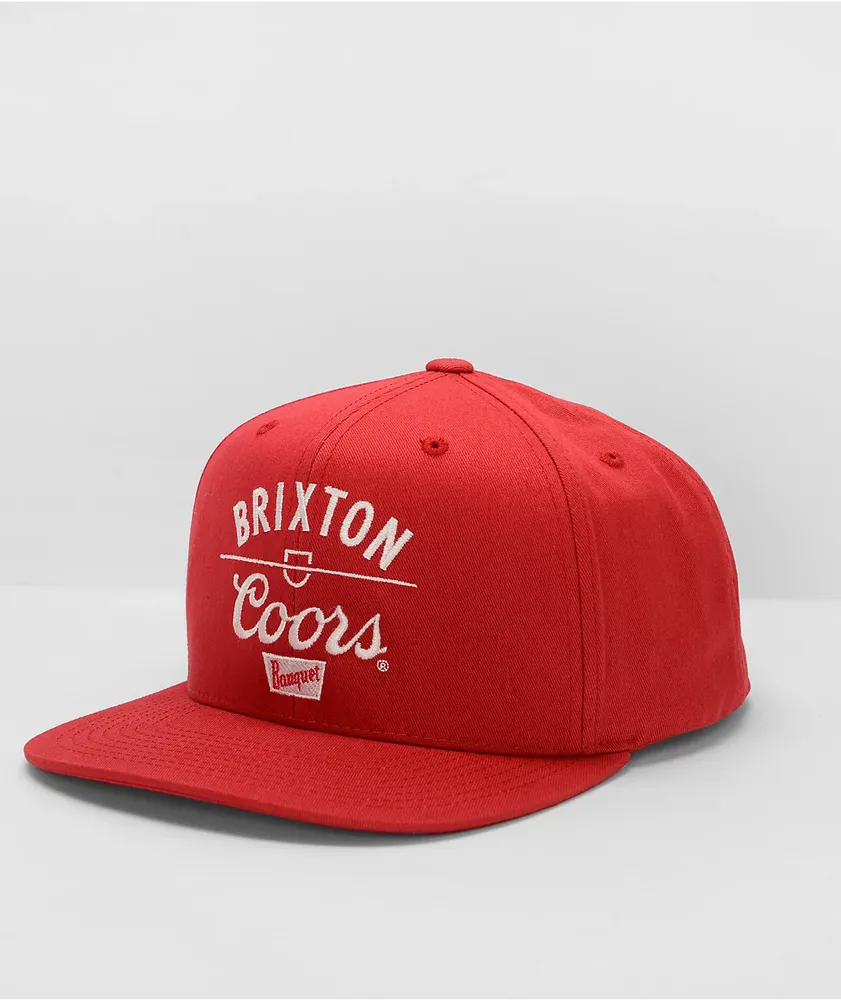 Brixton x Coors Labor Red Snapback Hat CoolSprings Galleria