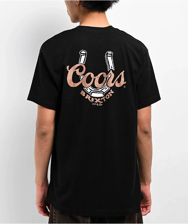 Brixton x Coors Pow Black T-Shirt at CoolSprings Galleria in