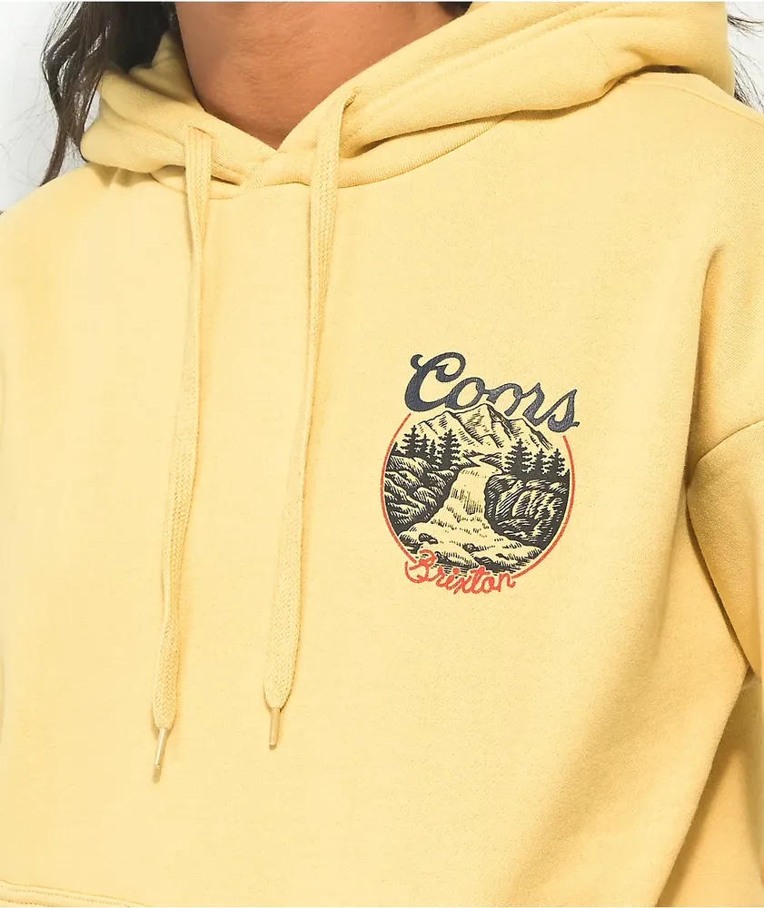 Yellow coors banquet hoodie new arrivals