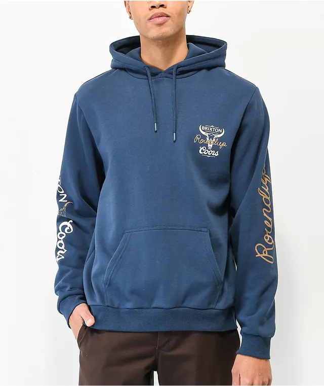 Brixton x Coors Roundup Navy Hoodie Vancouver Mall