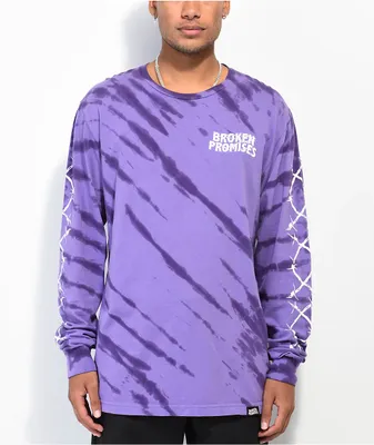 Crunchyroll x Godzilla Cataclysm Purple Tie Dye Long Sleeve T