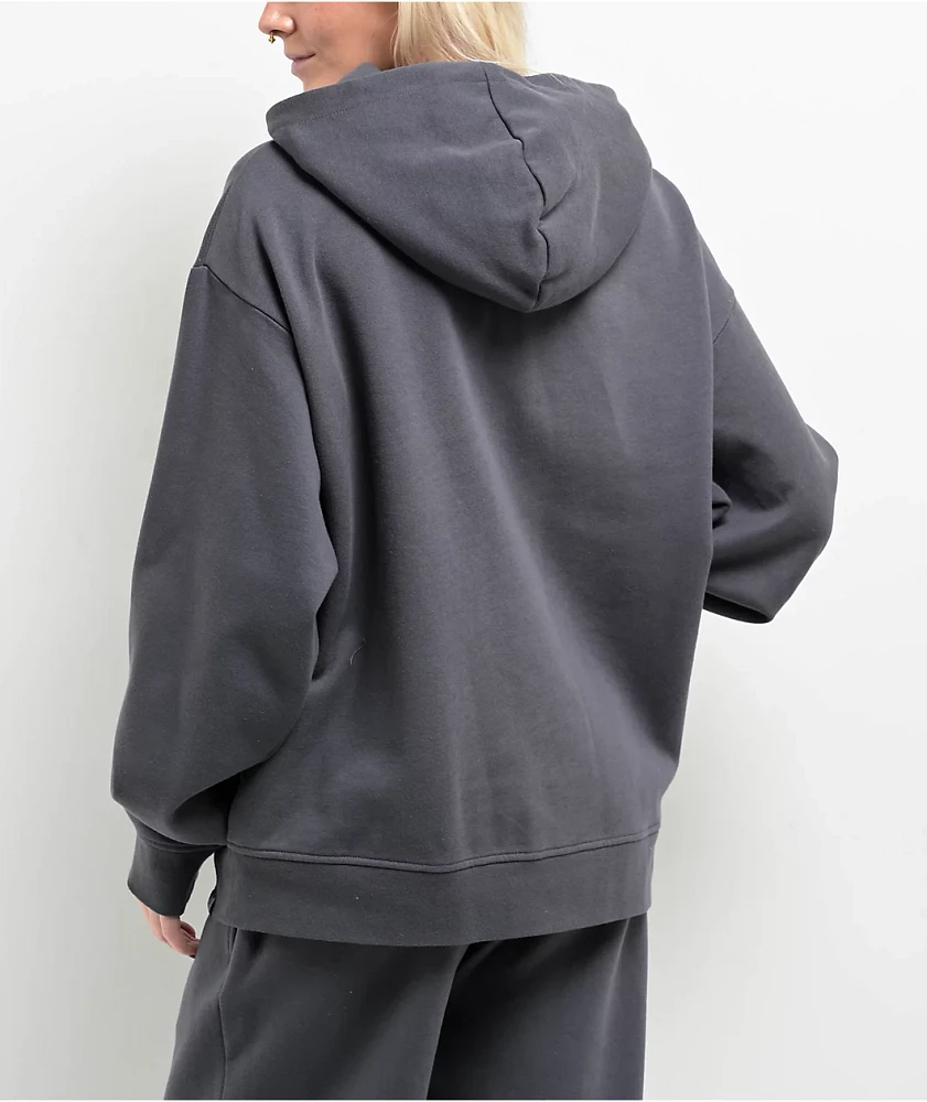 Broken Promises Beware Grey Rhinestone Hoodie | MainPlace Mall