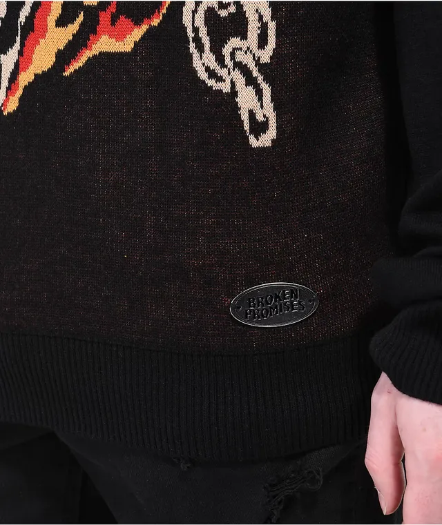 Broken Promises Big Bite Black Sweater | Arden Fair