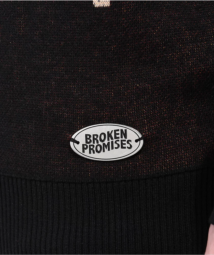 Broken Promises Big Bite Black Sweater | Arden Fair