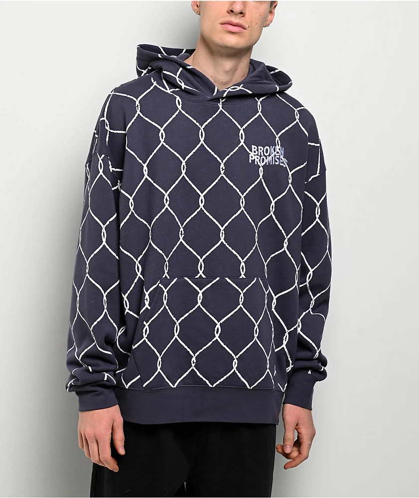 Broken Promises Chain Link Grey Hoodie | MainPlace Mall