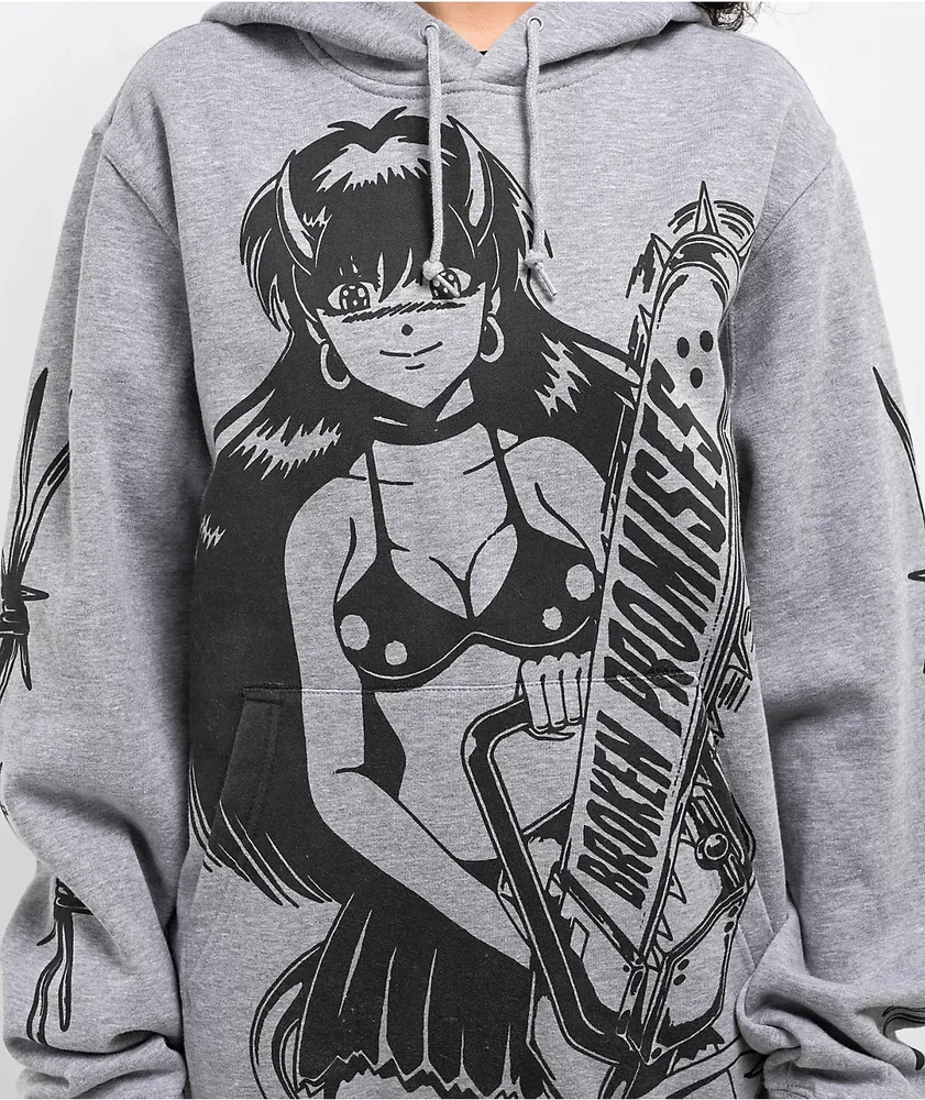 Broken promises white discount hoodie