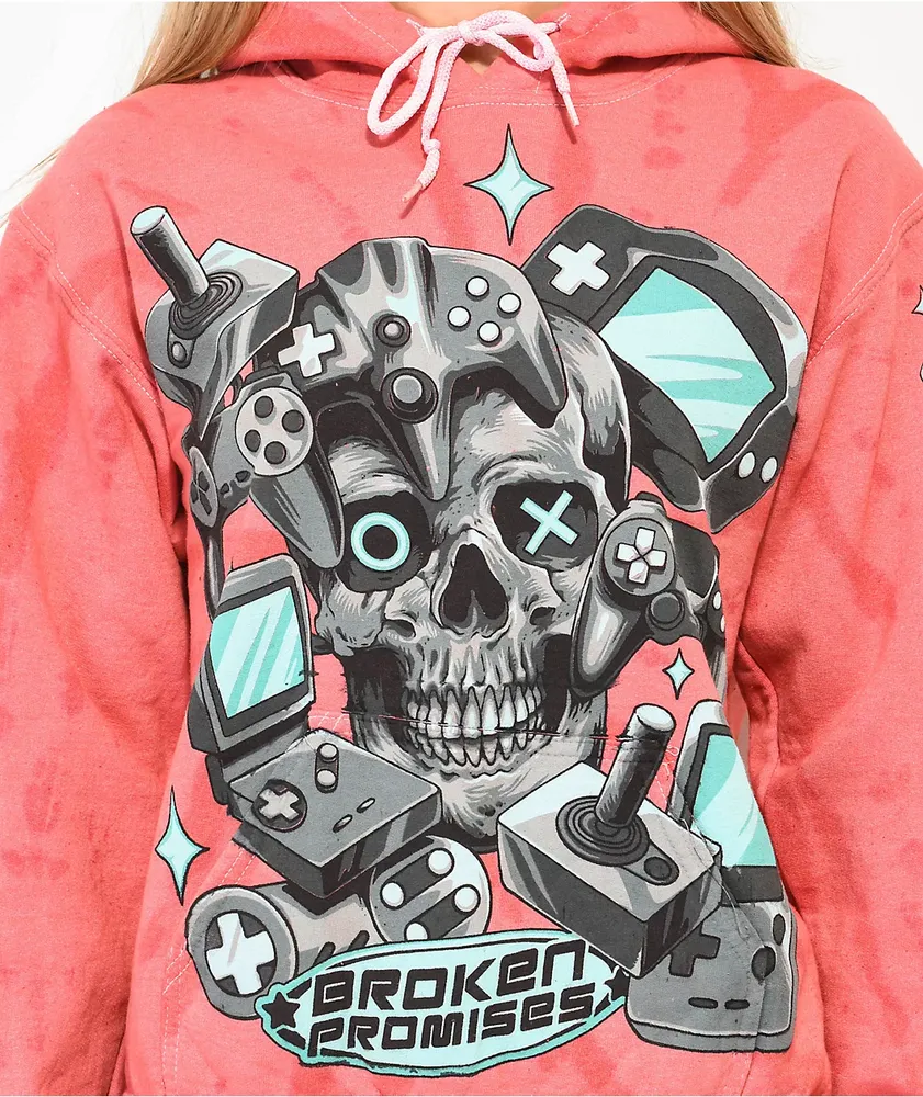 Broken Promises Console Pink Tie Dye Hoodie Coquitlam Centre