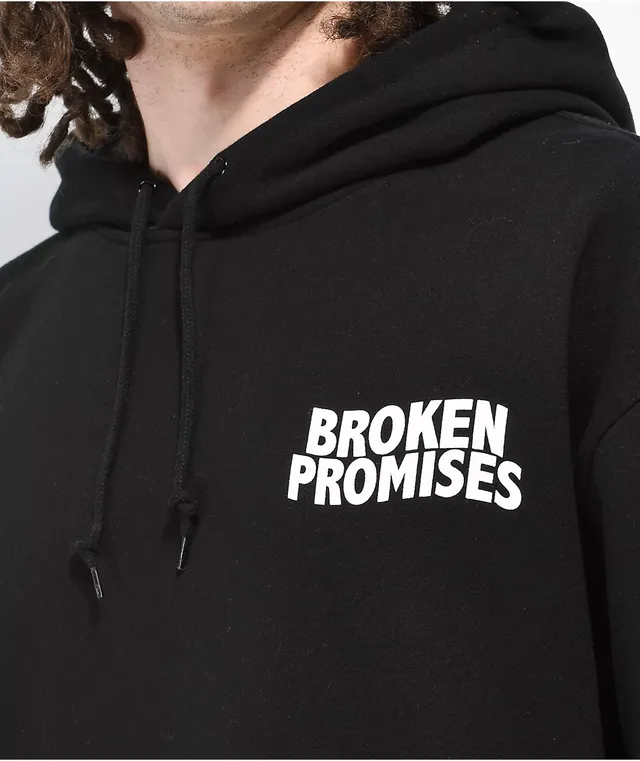 Broken Promises Cracked Screen Black Hoodie CoolSprings Galleria