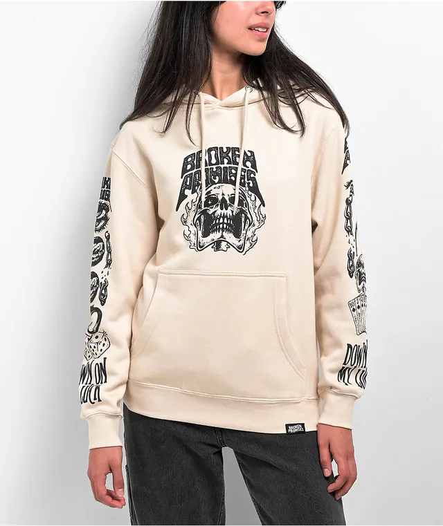 Broken promises hot sale white hoodie