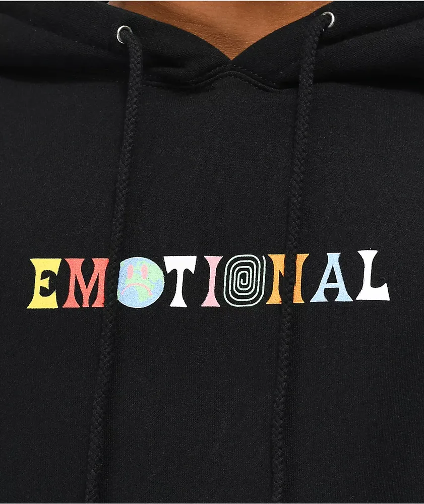 Black sales emotional hoodie