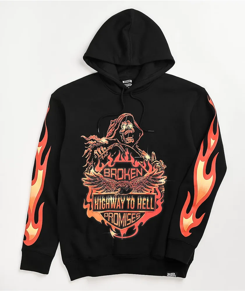 Broken Promises Knuckle Down Black Hoodie | MainPlace Mall