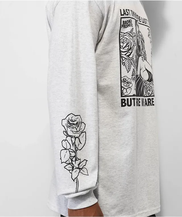 Broken Promises Last Time Ash Grey Long Sleeve T-Shirt