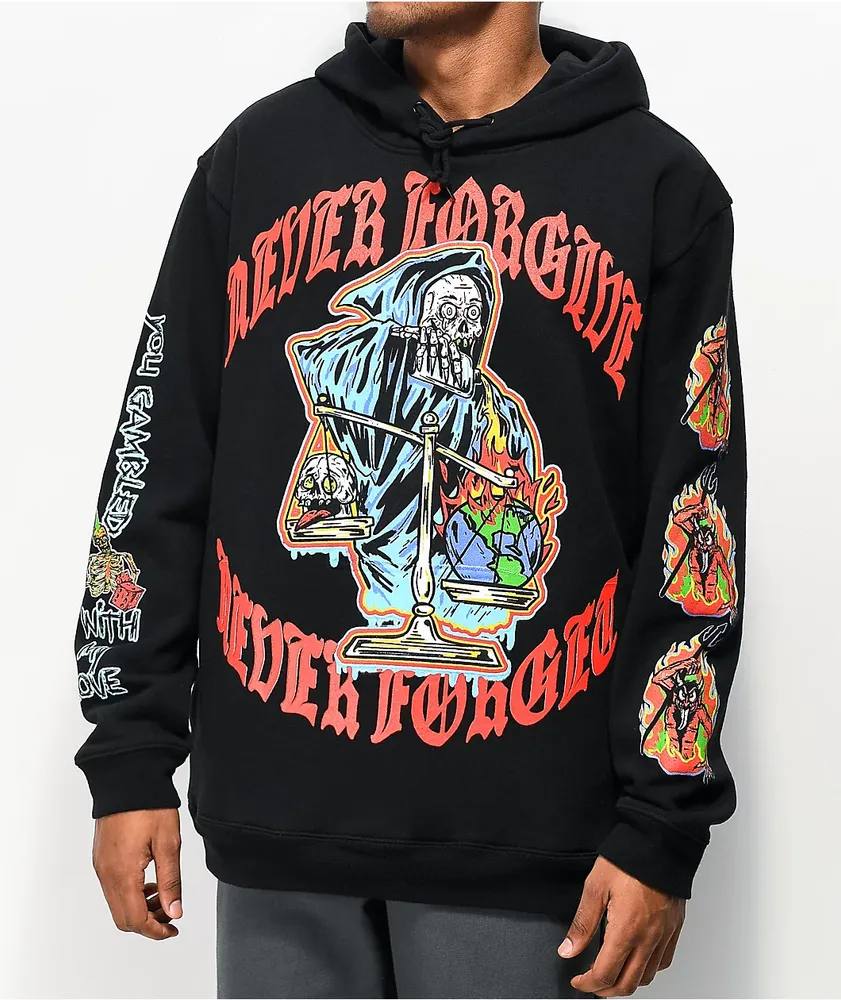 Broken Promises Never Forgive Black Hoodie Willowbrook Shopping