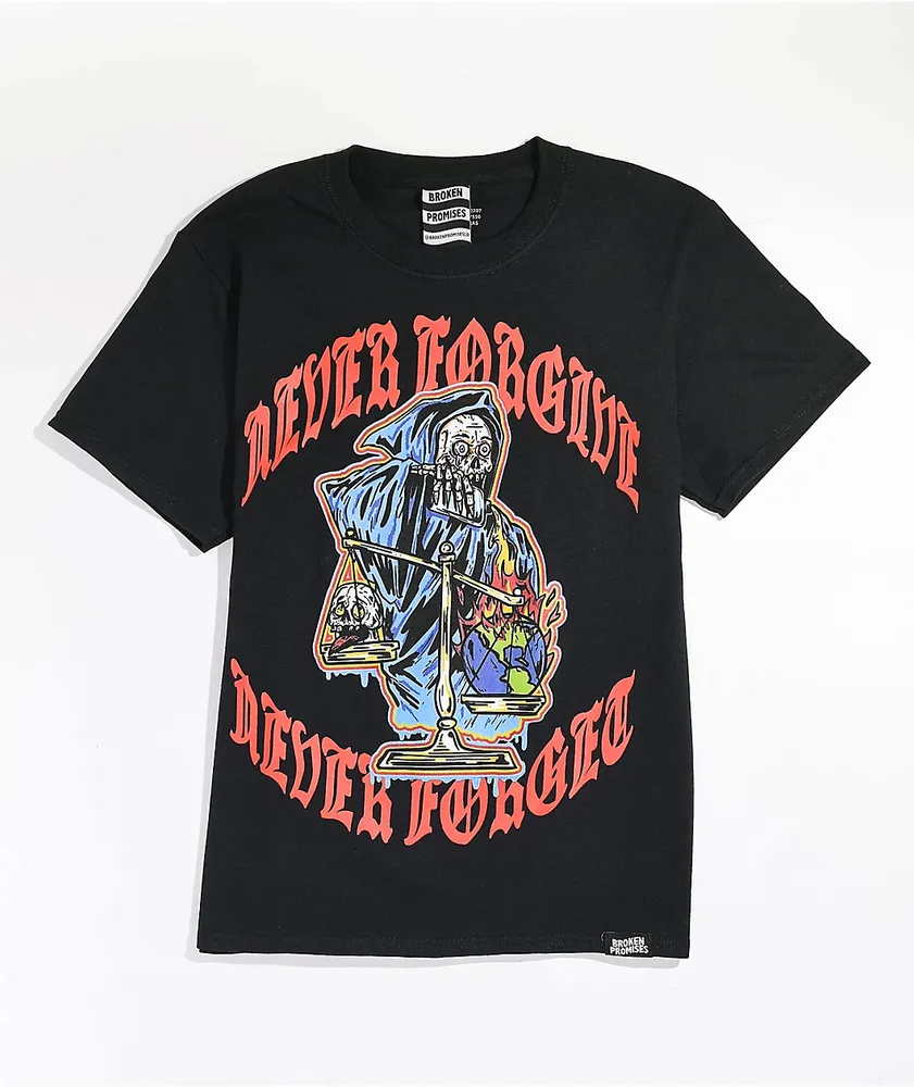 Broken promises never forgive black hoodie outlet