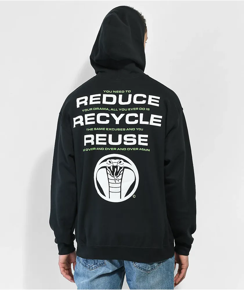 Broken Promises Recycle Black Hoodie | MainPlace Mall