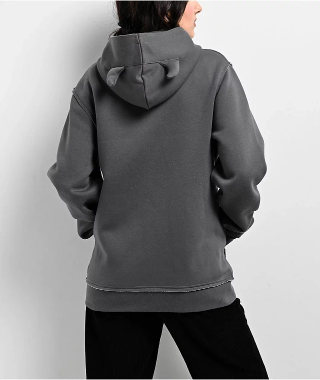 Broken Promises Shocked Horn Grey Zip Hoodie at Hamilton Place in