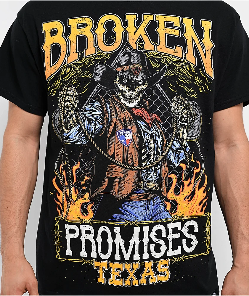 Broken Promises Texas Roll Call Black T-Shirt | Arden Fair