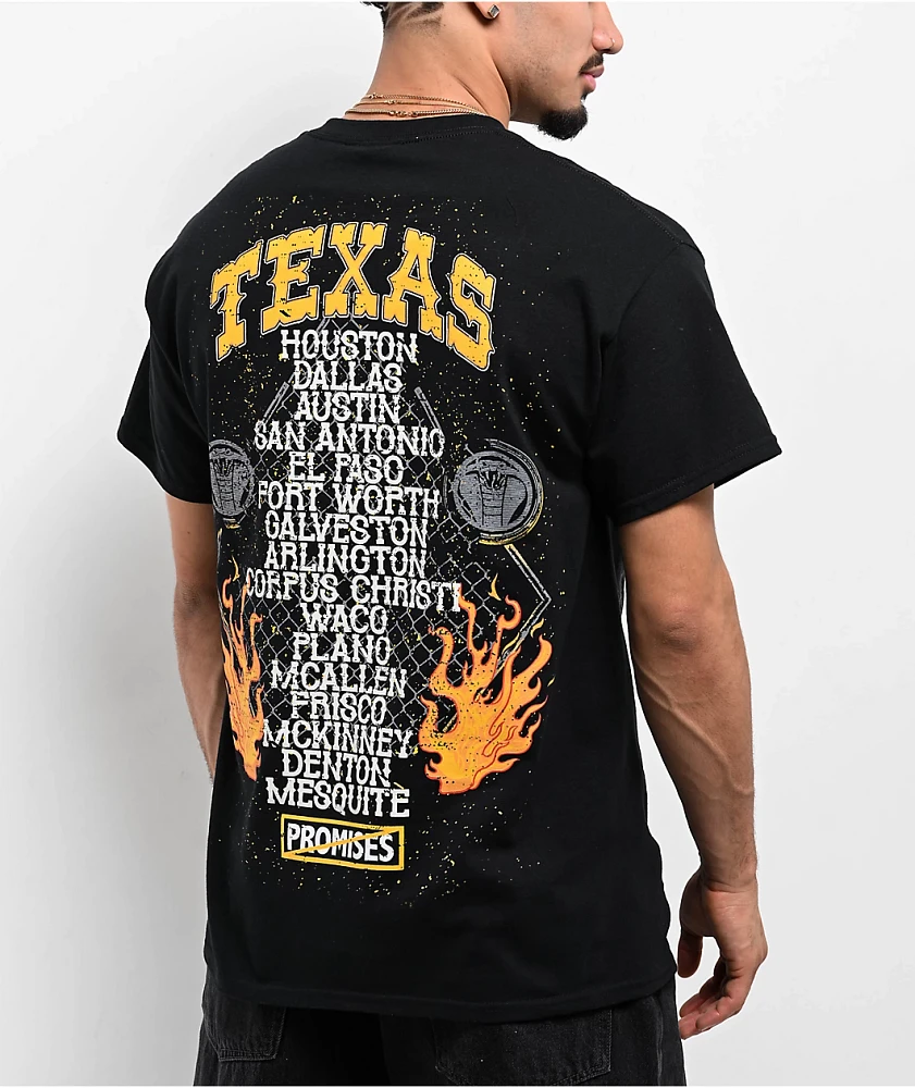 Broken Promises Texas Roll Call Black T-Shirt at Hamilton Place in