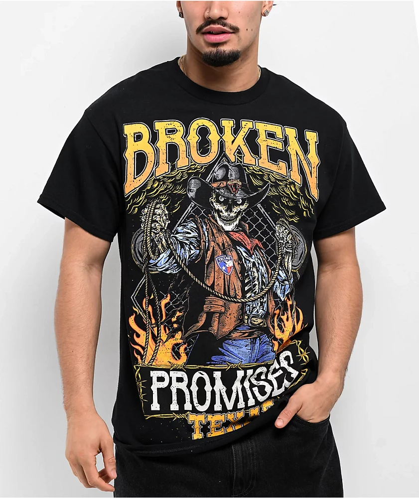 Broken Promises Texas Roll Call Black T-Shirt | Arden Fair