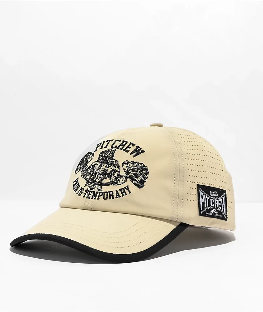 Beige strapback hat online