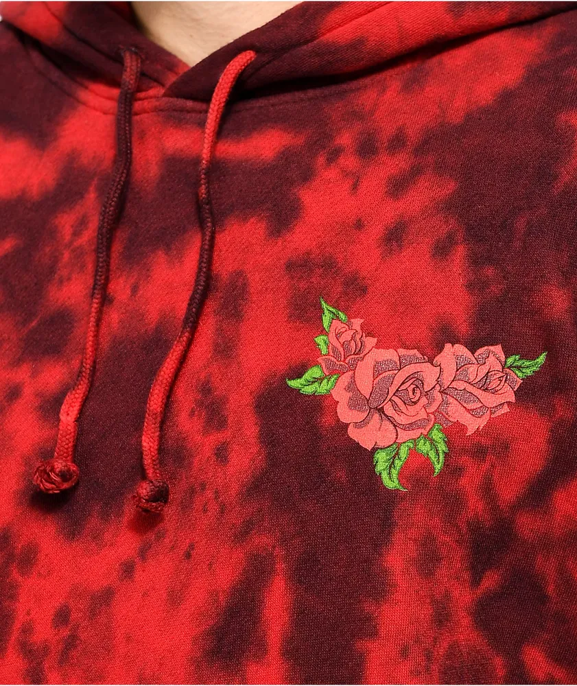 Broken Promises Trio Of Roses Red Tie Dye Hoodie Mall of America