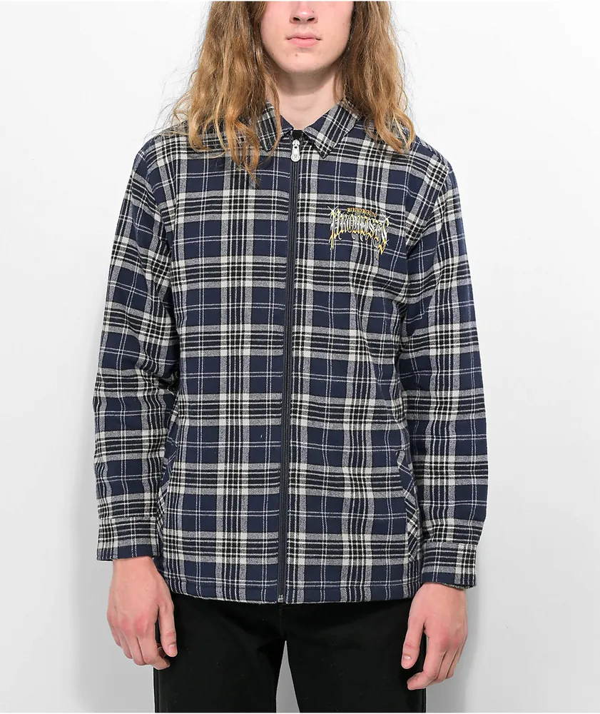 Broken Promises Twin Flame Plaid Flannel Shirt Jacket Mall of