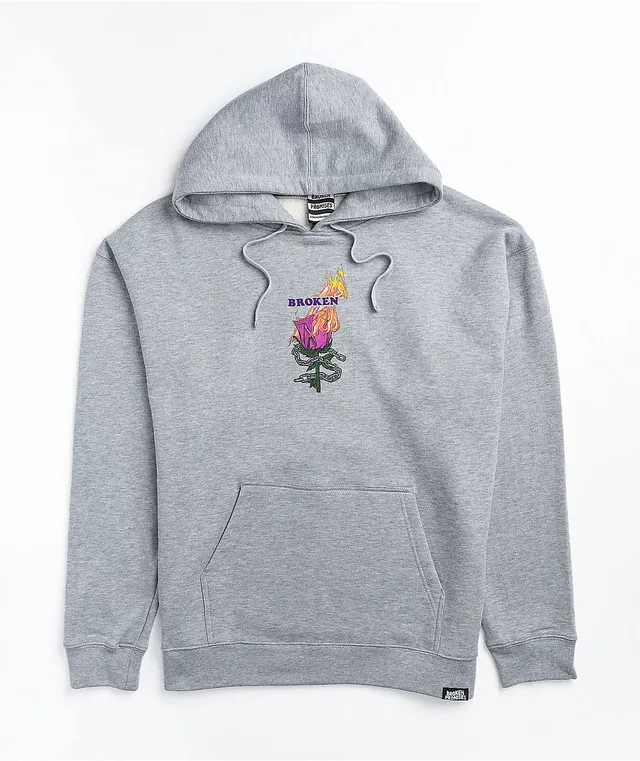 Broken rose hoodie top