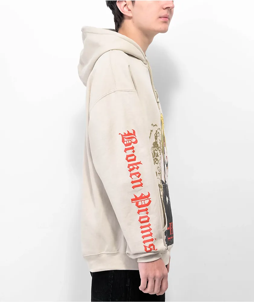 Broken promises white hoodie discount