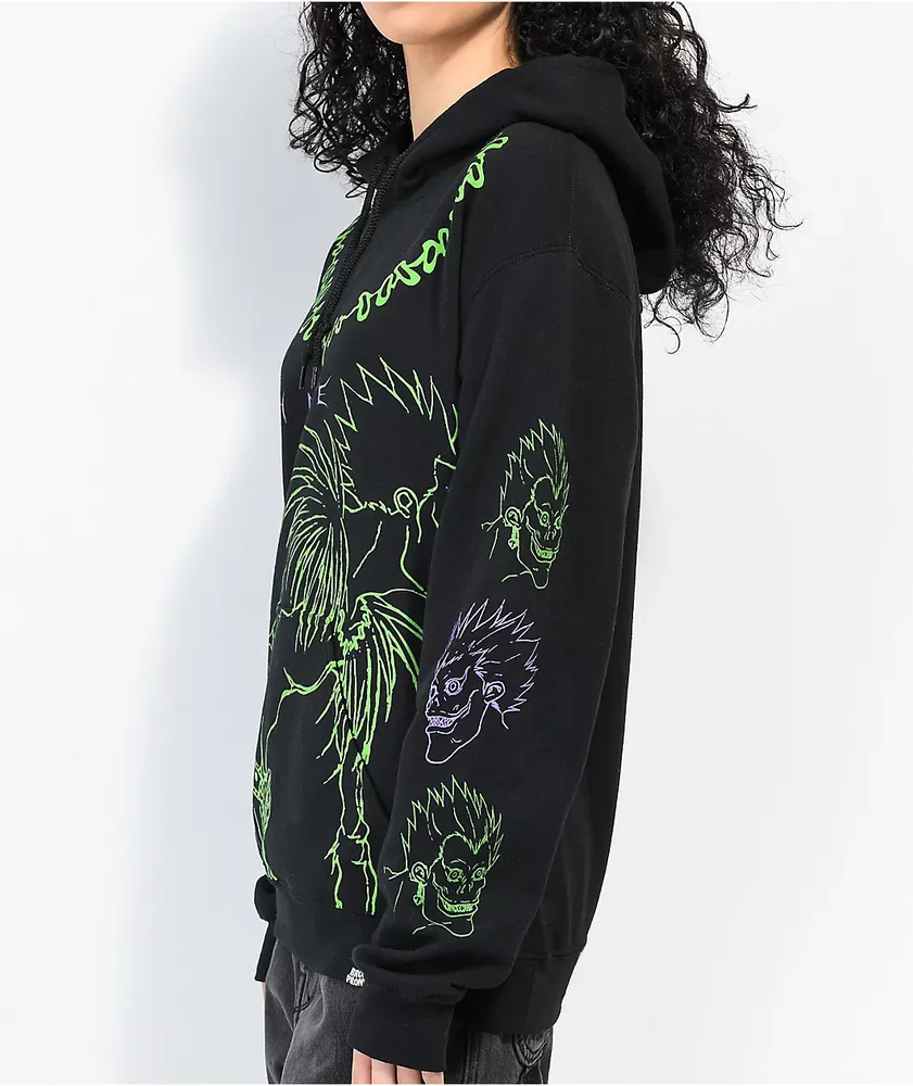 Broken Promises x Death Note Ryuk Line Black Hoodie | Liberty Center