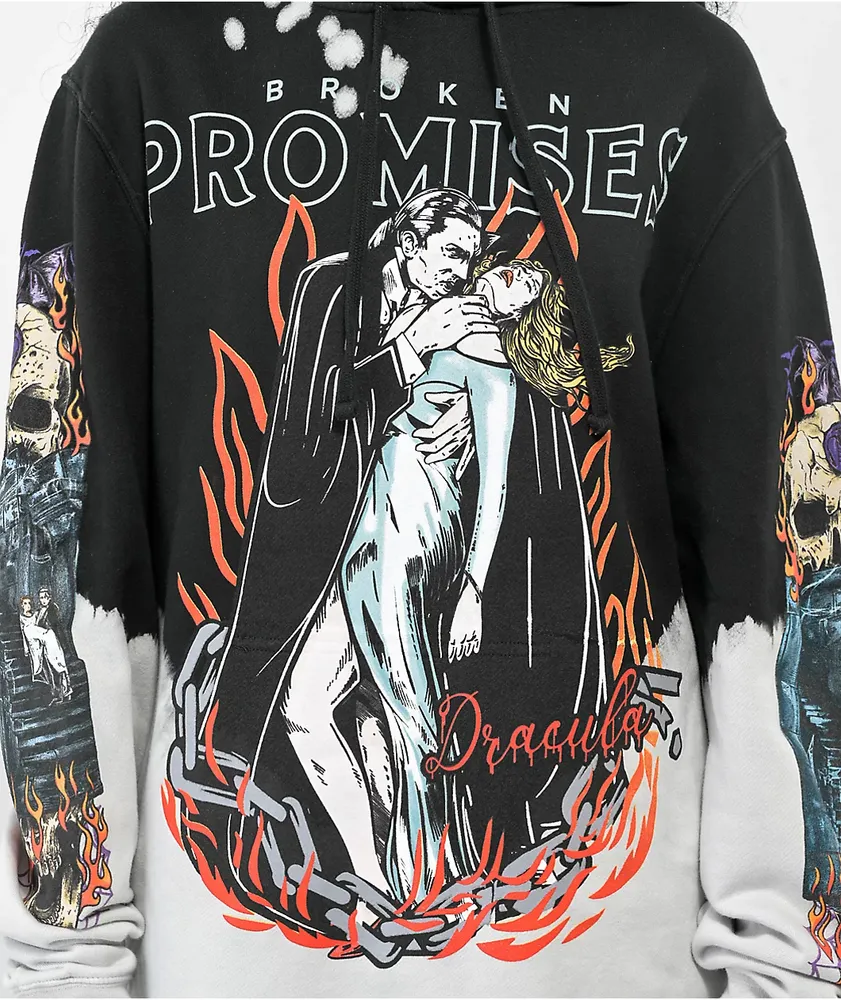 Broken promises cheap white hoodie