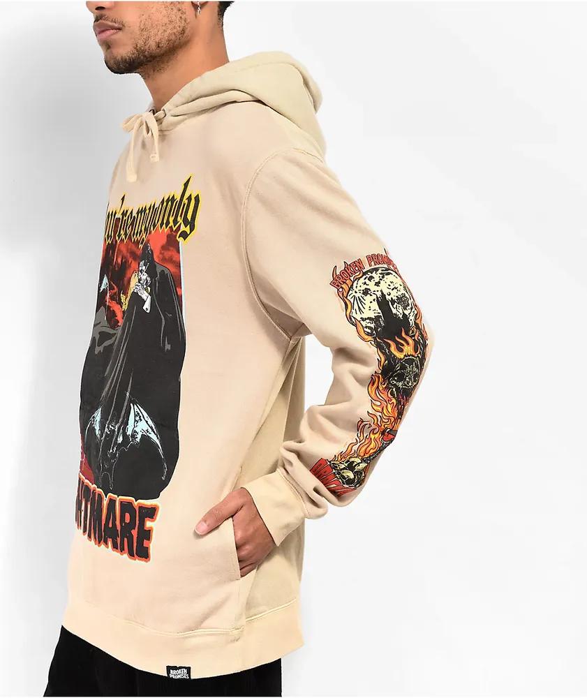 Broken Promises x Dracula Nightmare Of Horror Tan Hoodie
