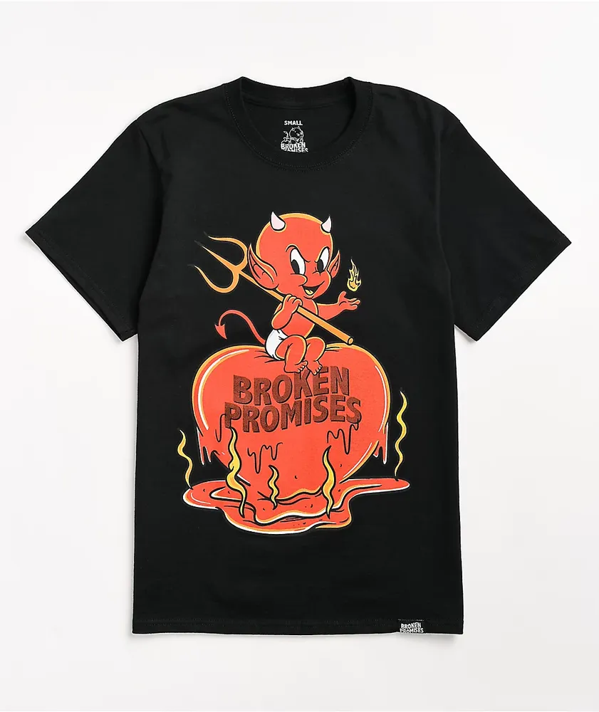 Broken Promises x Hot Stuff Burn Me Black T-Shirt at Hamilton
